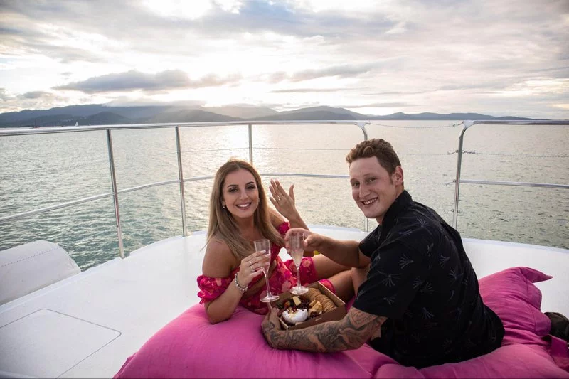 Sunset Proposal champagne