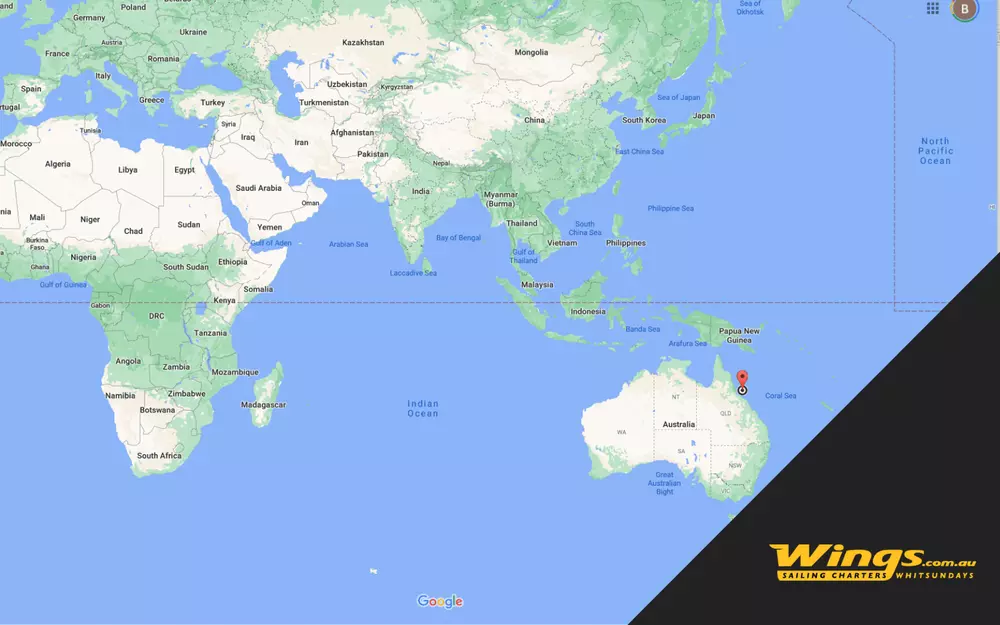 The Great Barrier Reef location
