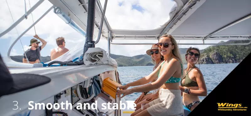 smoothly cruise around the Whitsundays Islands